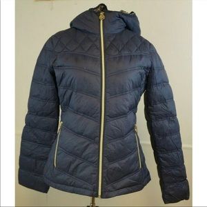 Michael kors navy hooded jacket